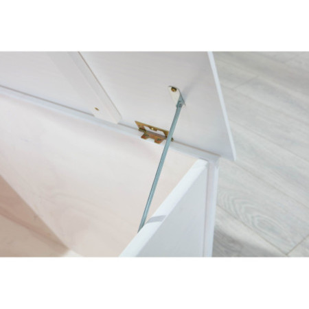 Cassapanca in legno contenitore in pino massello bianco