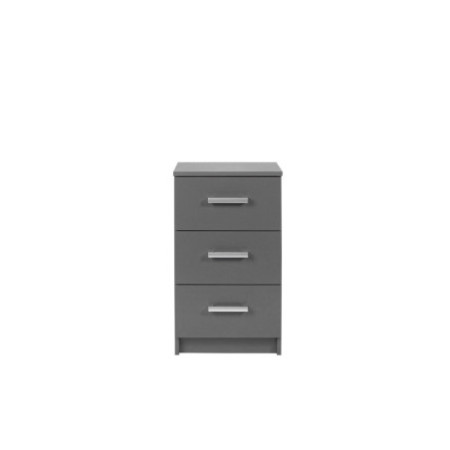 Cassettiera in Truciolare Laminato Grigio con 3 Cassetti