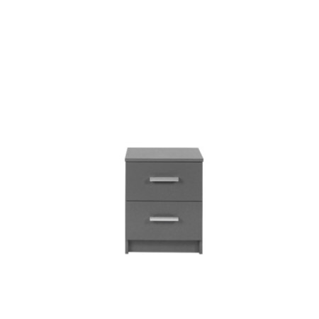 Cassettiera a 2 cassetti in laminato grigio per ogni ambiente