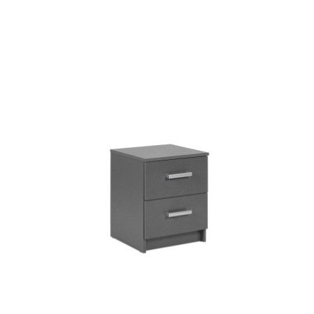 Cassettiera moderna con 2 cassetti realizzata in laminato grigio